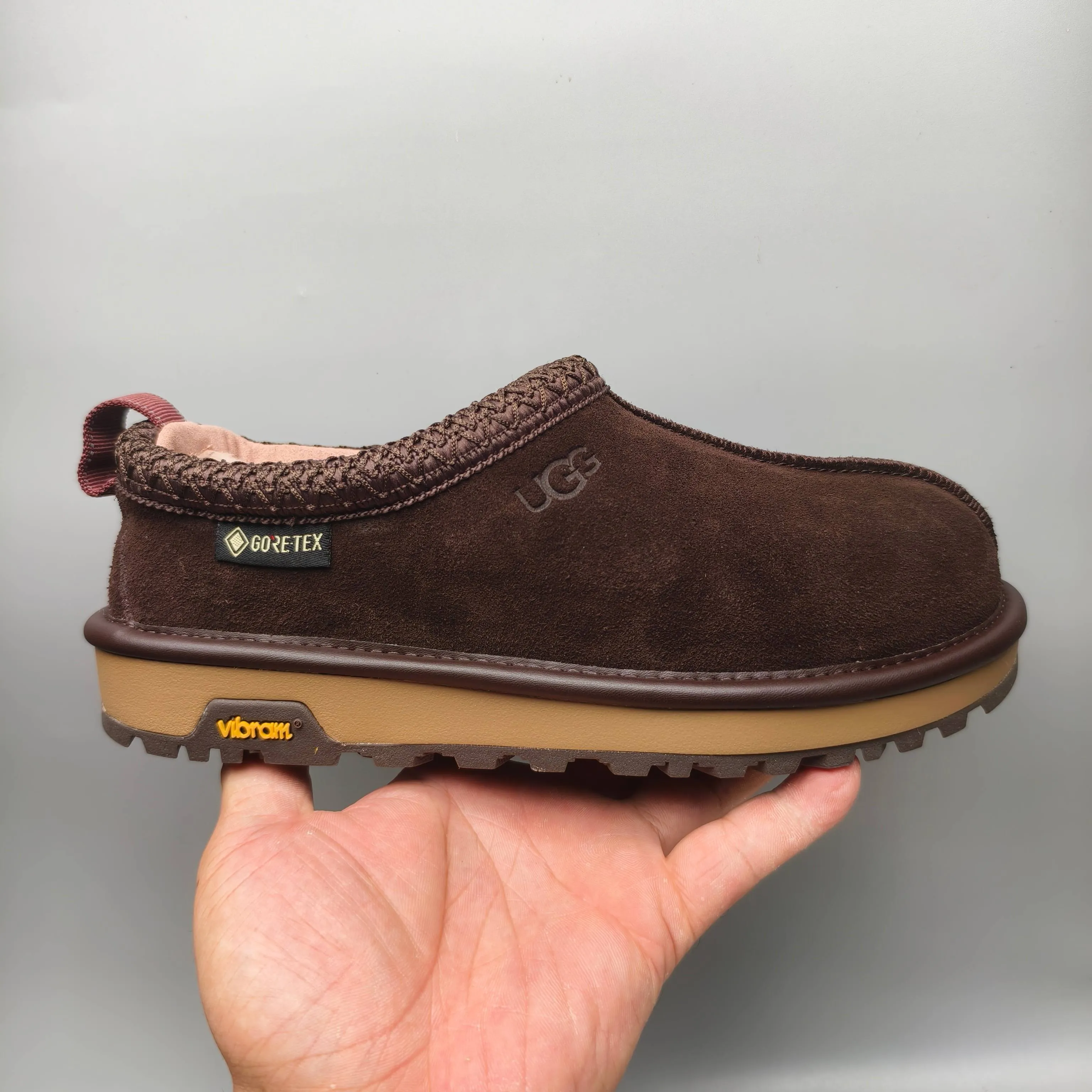 💰480 UGG sheepskin all-in-one snow boots, ethnic style casual trendy men's shoes, color: maroon, chocolate, black, matching sizes: 39-45